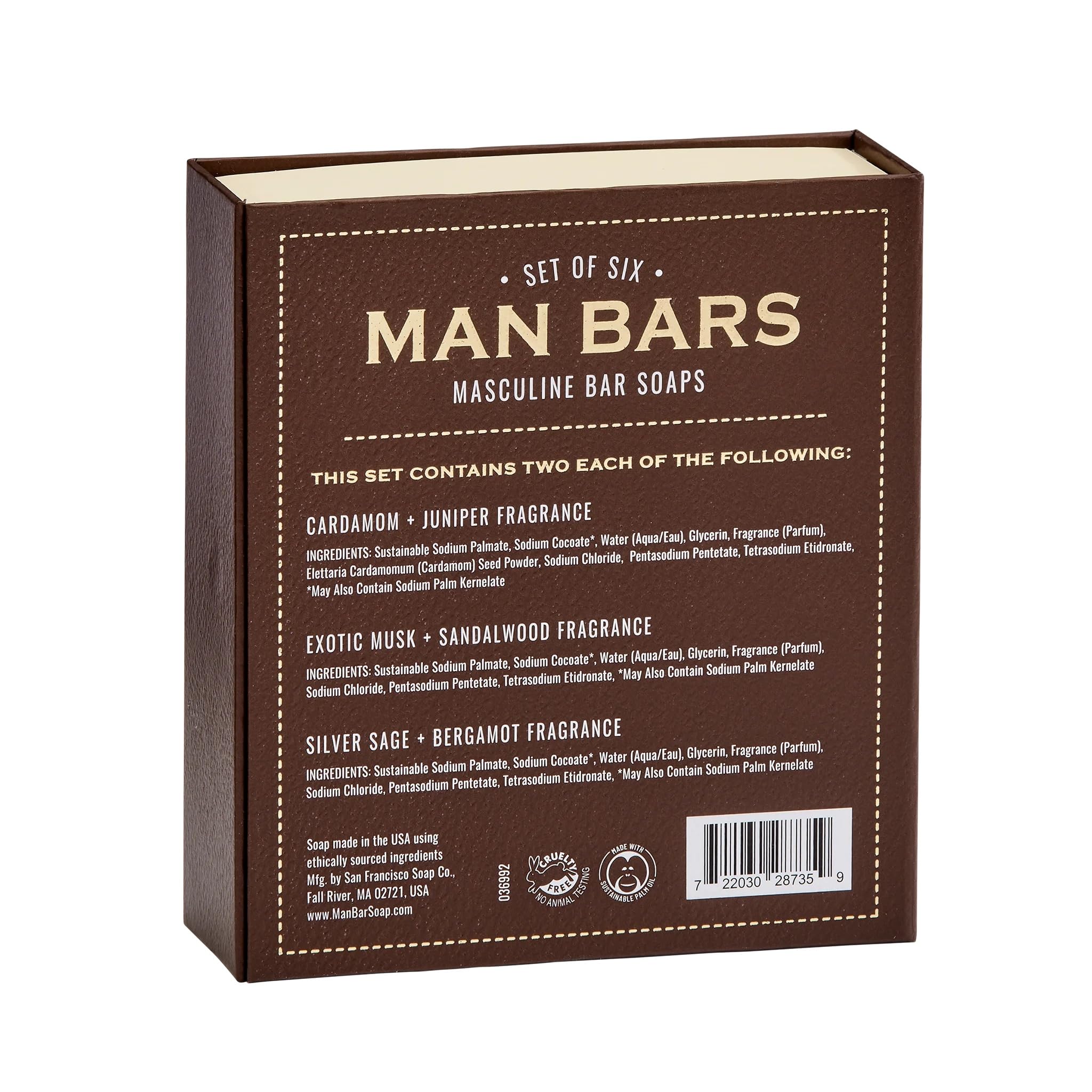 San Francisco Soap Company Cardamomo Junípero: jabón de 2 oz para limpieza aromática.