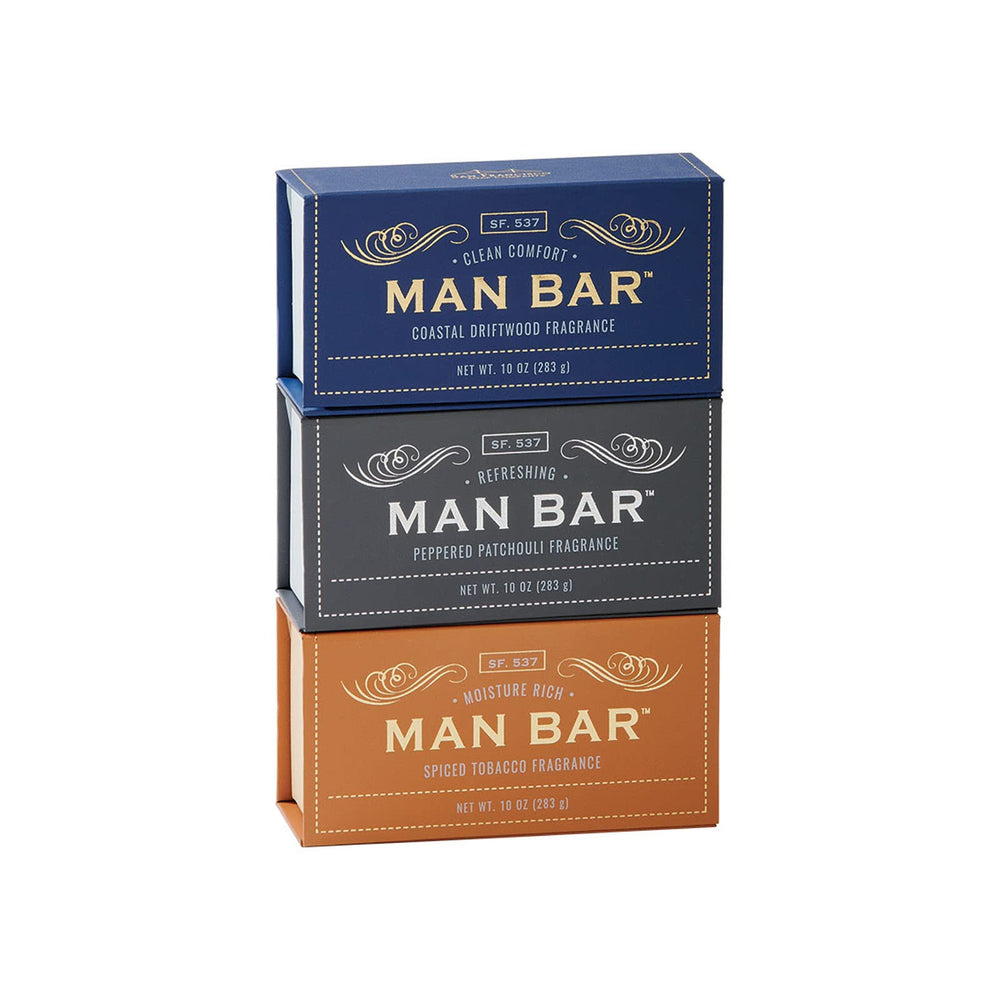 San Francisco Soap Company Man Bar Madera Costera, aroma fresco para el cuidado diario.