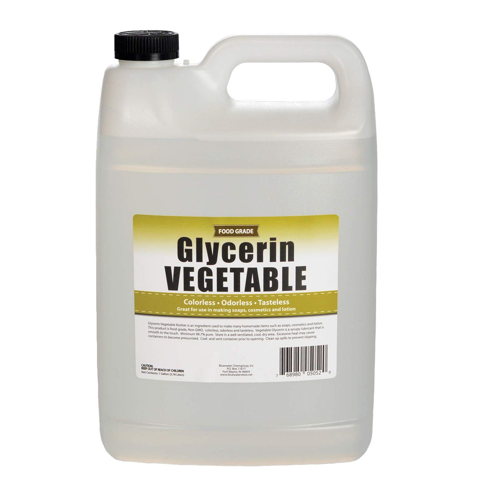 Sanco Industries glicerina vegetal 1gal, envase práctico; emoliente suave para cosmética y jabones.