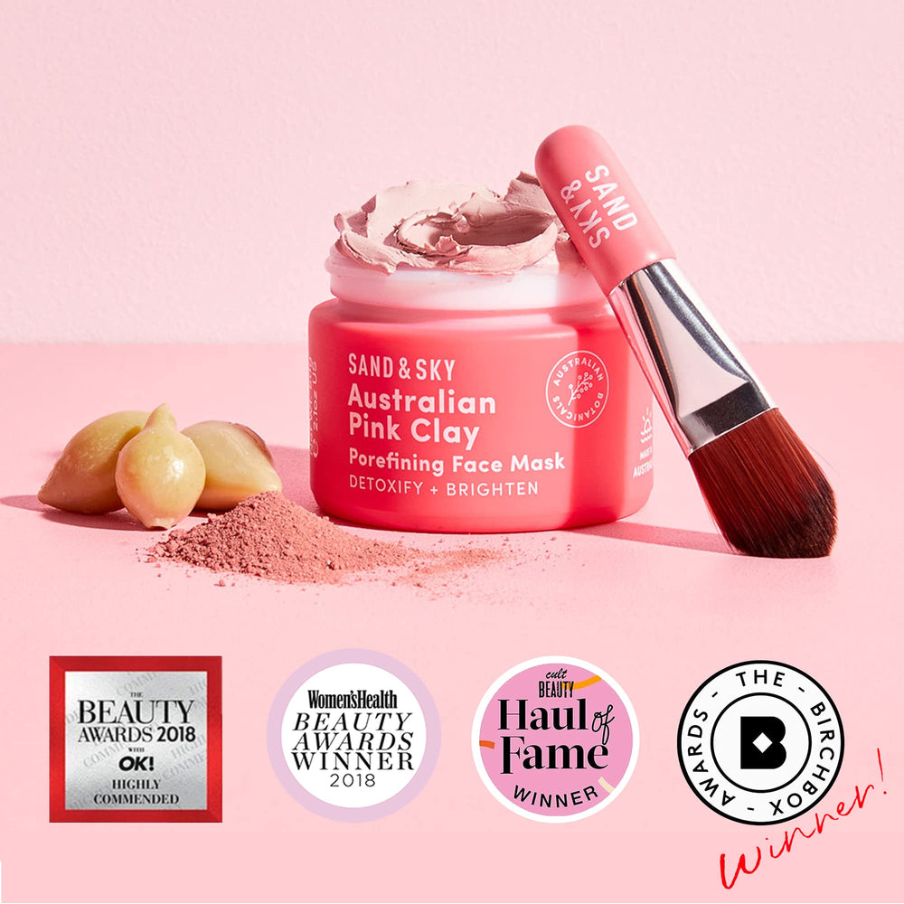 Sand & Sky brocha incluida para aplicar la mascarilla de forma uniforme