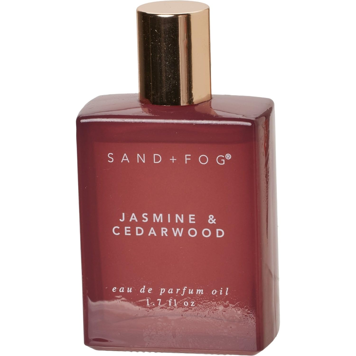 Sand + Fog Jazmín Cedro: botella elegante para uso diario y ocasiones especiales.