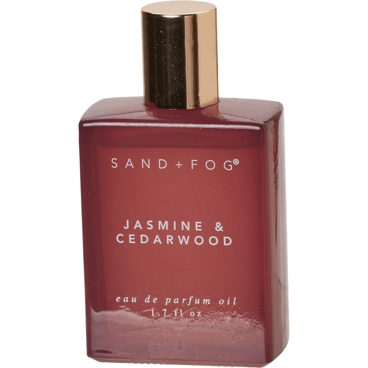 Sand + Fog Jazmín Cedro: botella elegante para uso diario y ocasiones especiales.