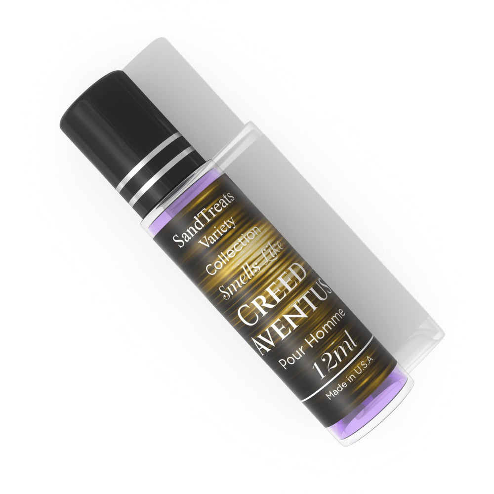 SandTreatsVariety Creed Aventus, detalle-patchouli, base cálida para cualquier ocasión.