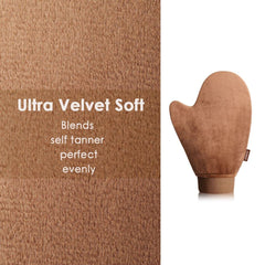 Guante Sanfery autobronceador con barrera impermeable para evitar manchas.