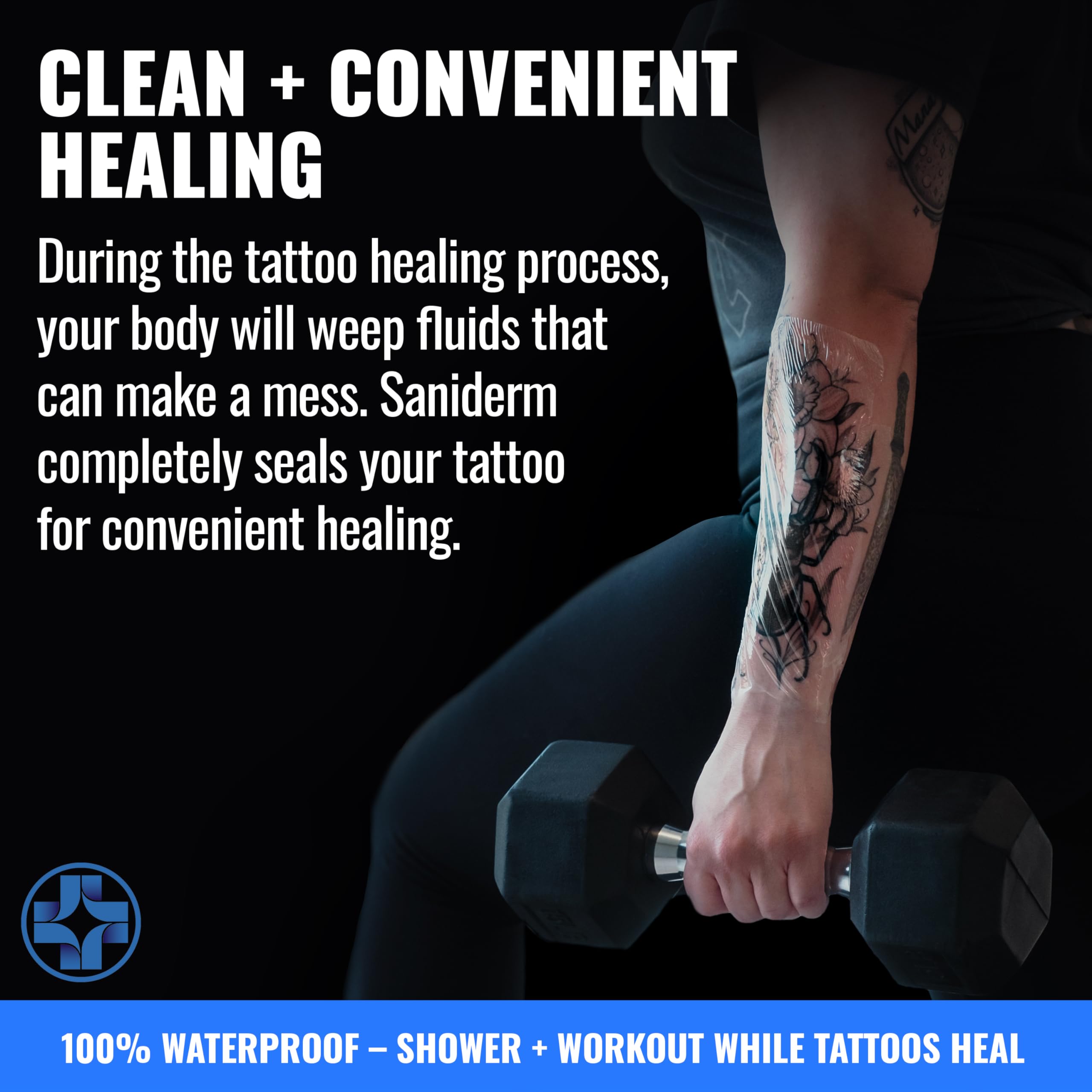 Saniderm aplicación-facil-cuidado-tatuaje, uso rápido y cómodo