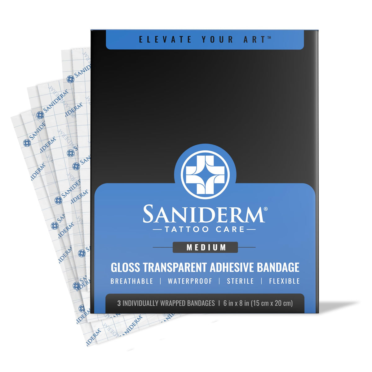 Saniderm Original cobertura-tatuaje, protección estéril para una curación suave