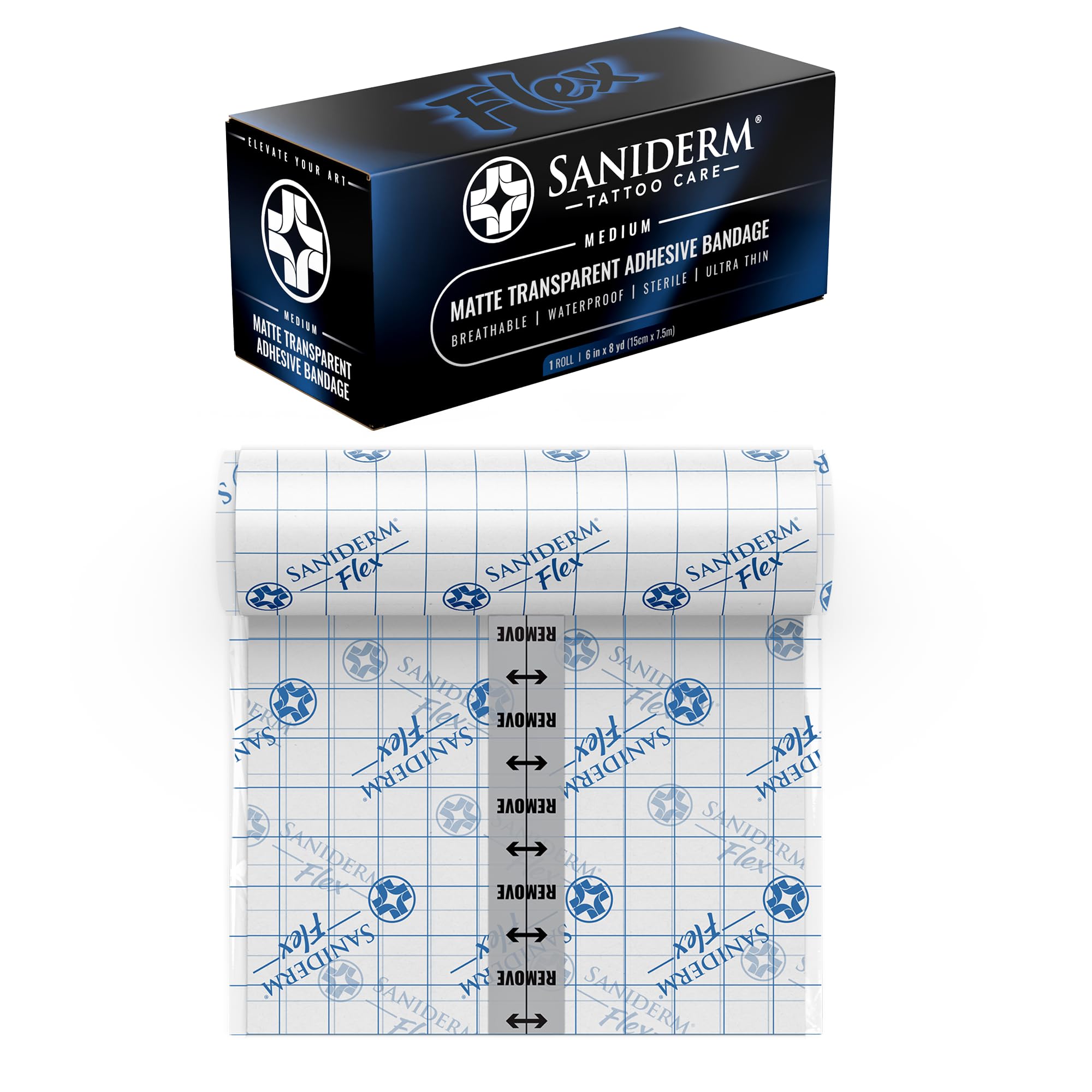Saniderm Flex banda tatuaje con adhesivo para curación suave