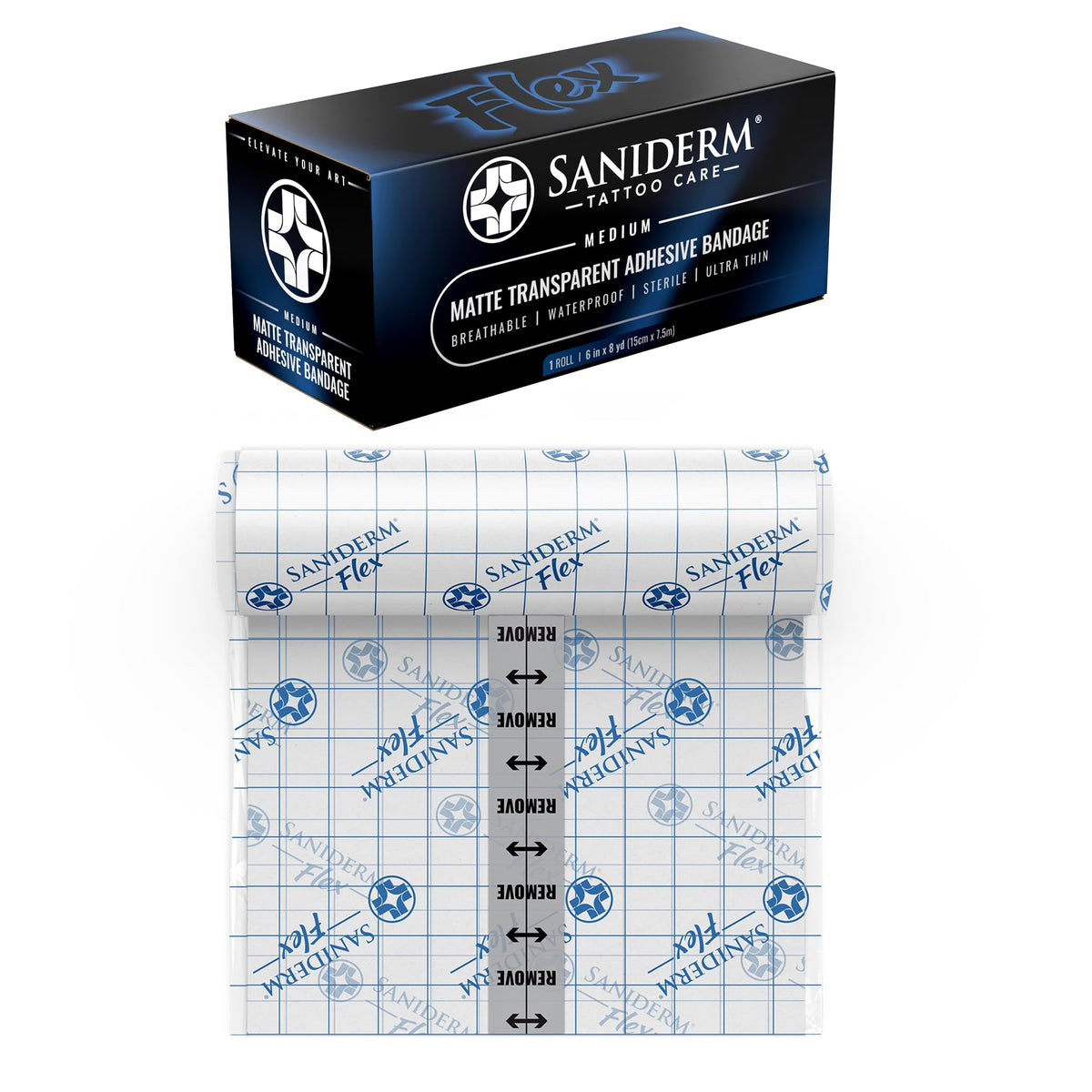 Saniderm Flex banda tatuaje con adhesivo para curación suave