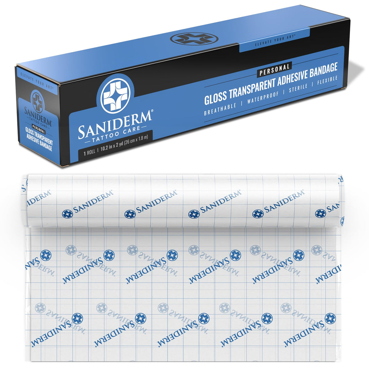 Saniderm vendaje original para tatuaje, cobertura segura que facilita la curación.