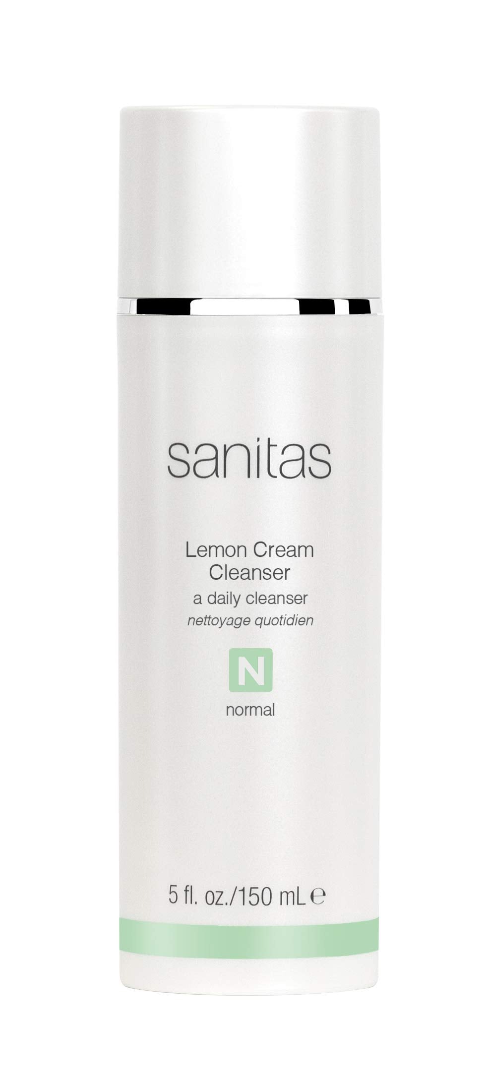 Sanitas crème-nettoyante citron dans une bouteille prête à l'emploi, soin visage en douceur.