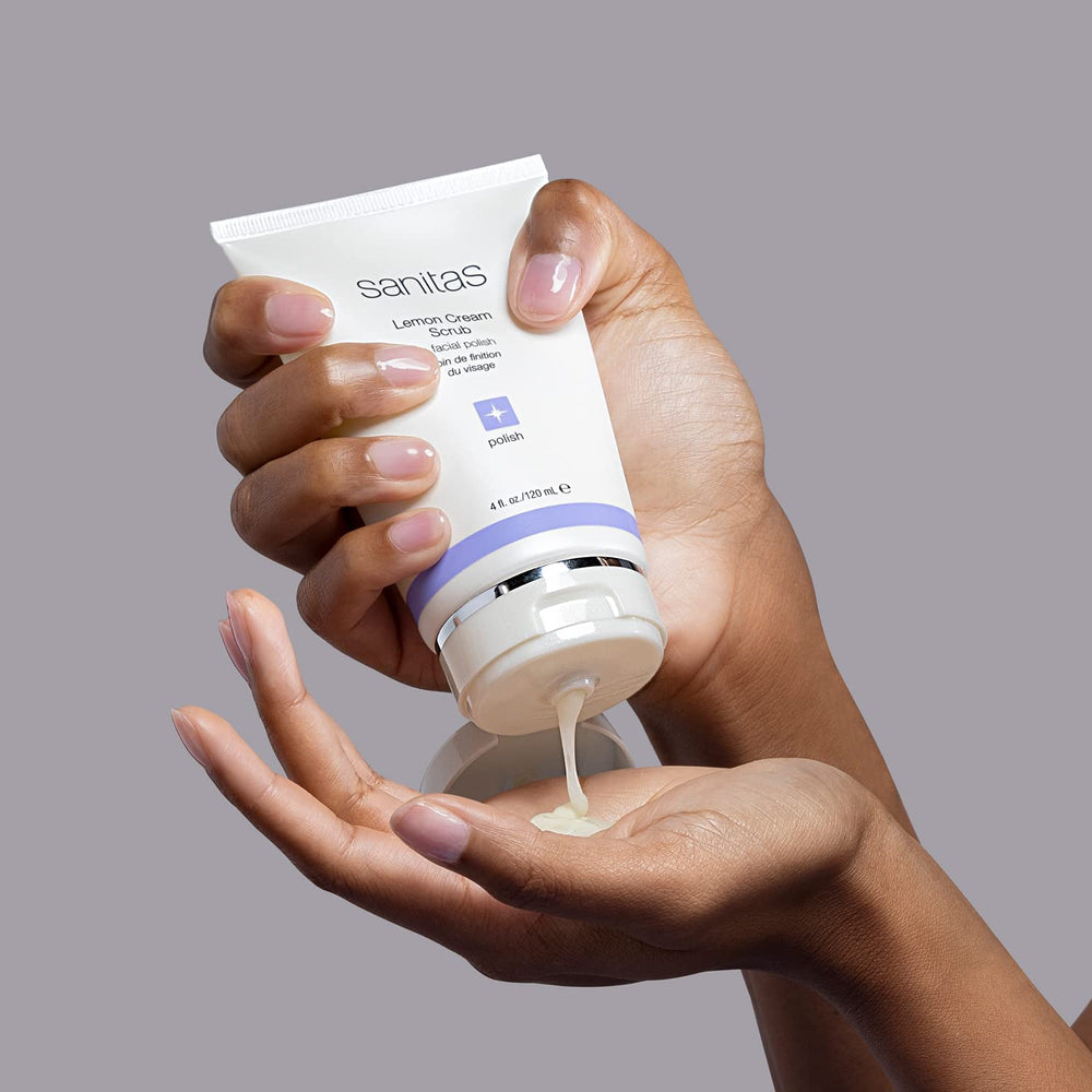 Sanitas crema exfoliante con aceites vegetales, hidrata y suaviza piel recién exfoliada
