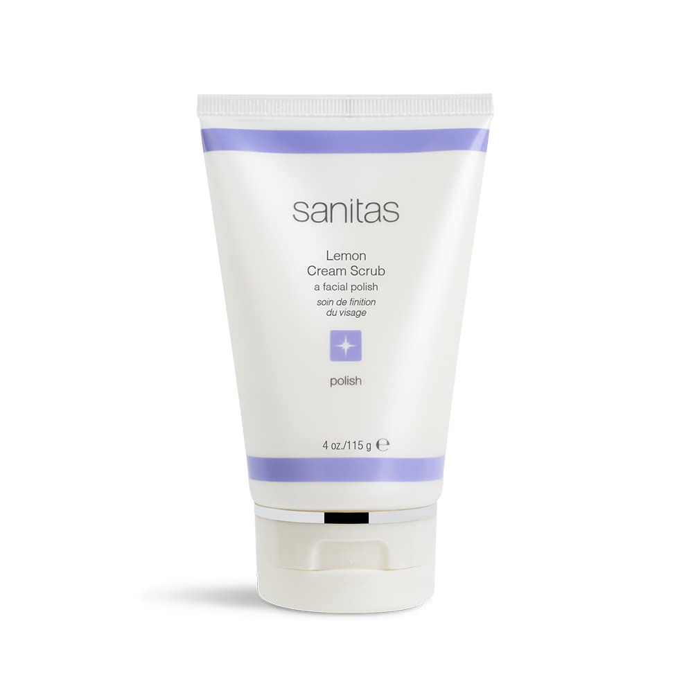 Sanitas exfoliante cremoso de limón para rostro, ilumina la piel