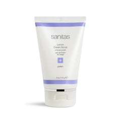 Sanitas exfoliante cremoso de limón para rostro, ilumina la piel
