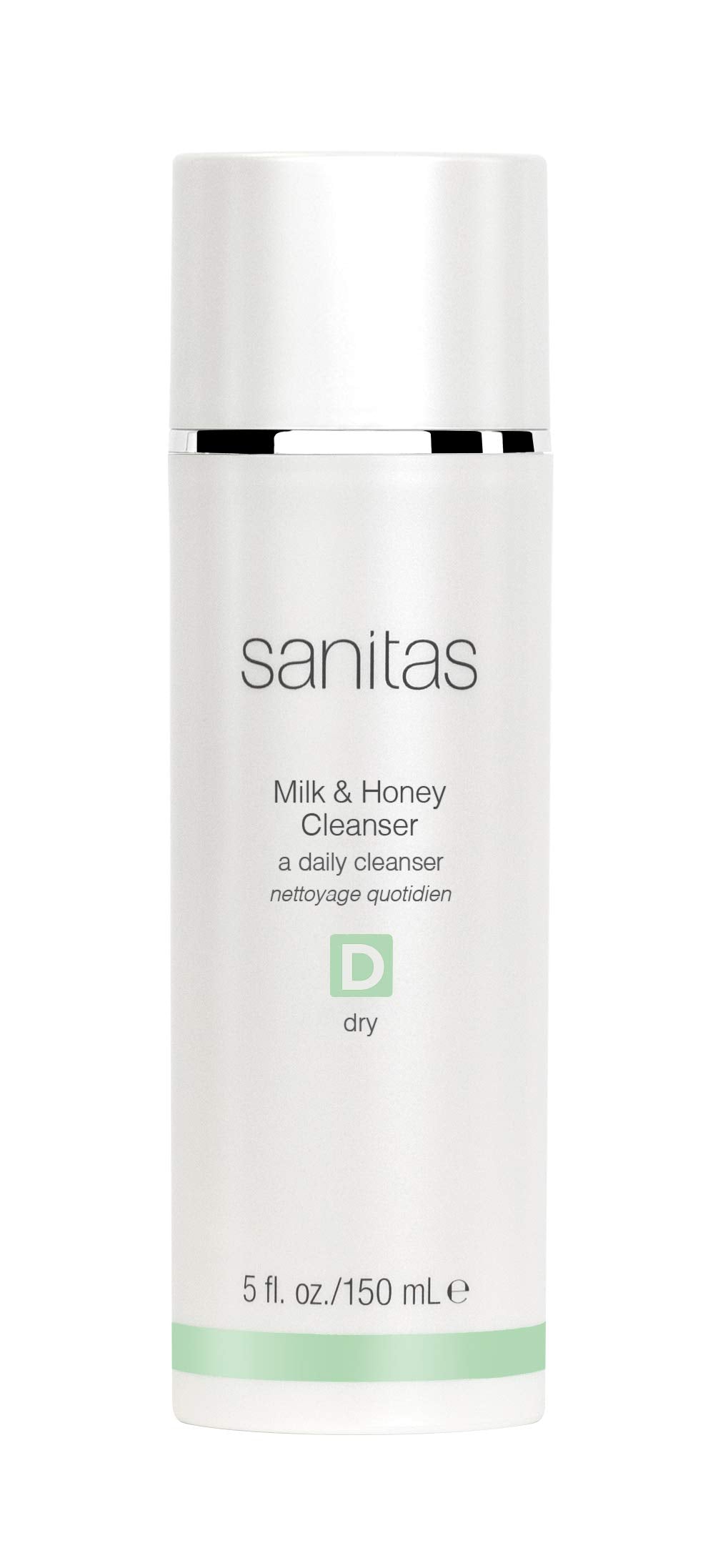 Sanitas Skincare Leche y Miel: botella del limpiador que hidrata suavemente.