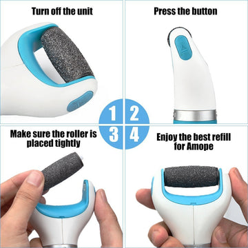 Rodillos recambio compatibles Sankaragi con pedicure electrónico, fácil instalación.