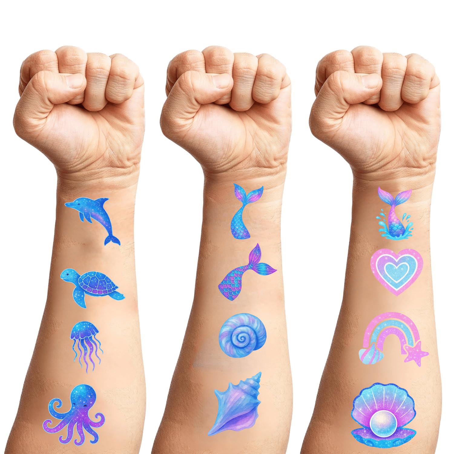 Tatuajes estrella de mar luminosos de Sanki94 para fiestas y sorpresas.