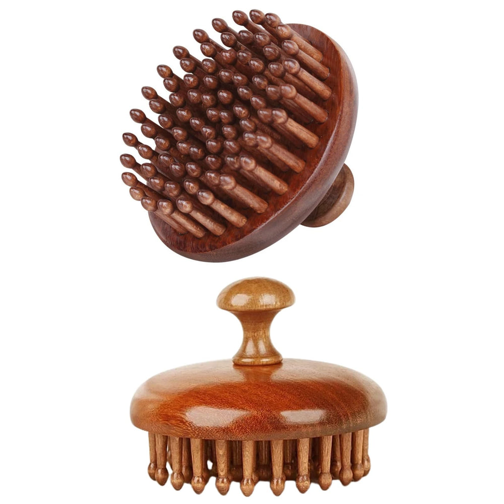 Sanlusan peine de madera con dientes finos para peinado suave.