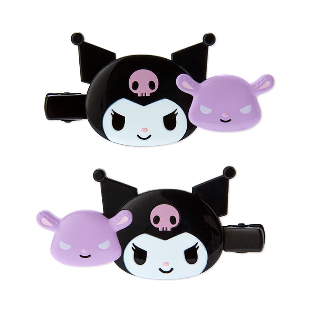 Sanrio Chromi Flequillo Largo Clip Negro: fijación duradera para uso diario.