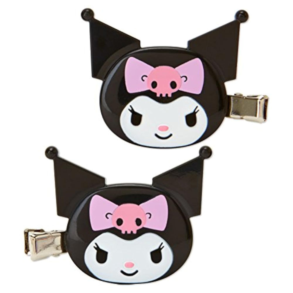SANRIO Kuromi, lazo para cabello con prendedor, detalle cercano.