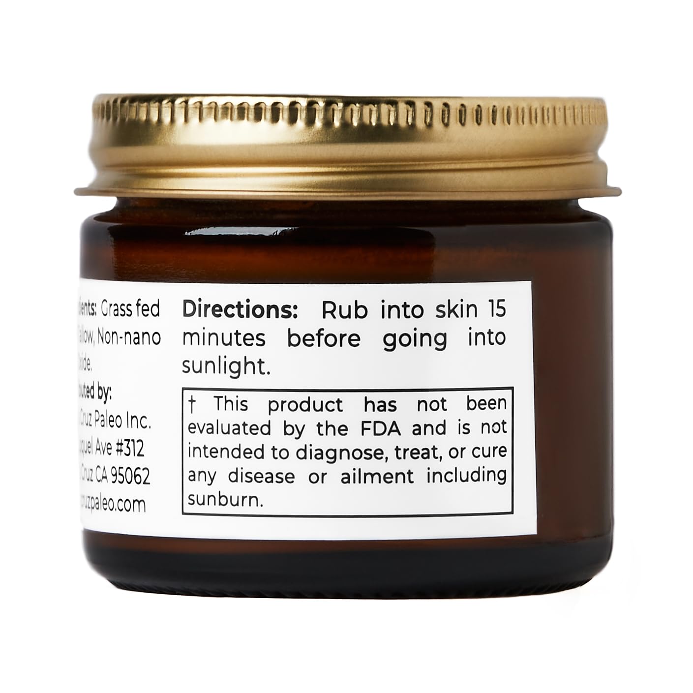 Barrera natural de piel con zinc no nano por Santa Cruz Paleo Bálsamo.