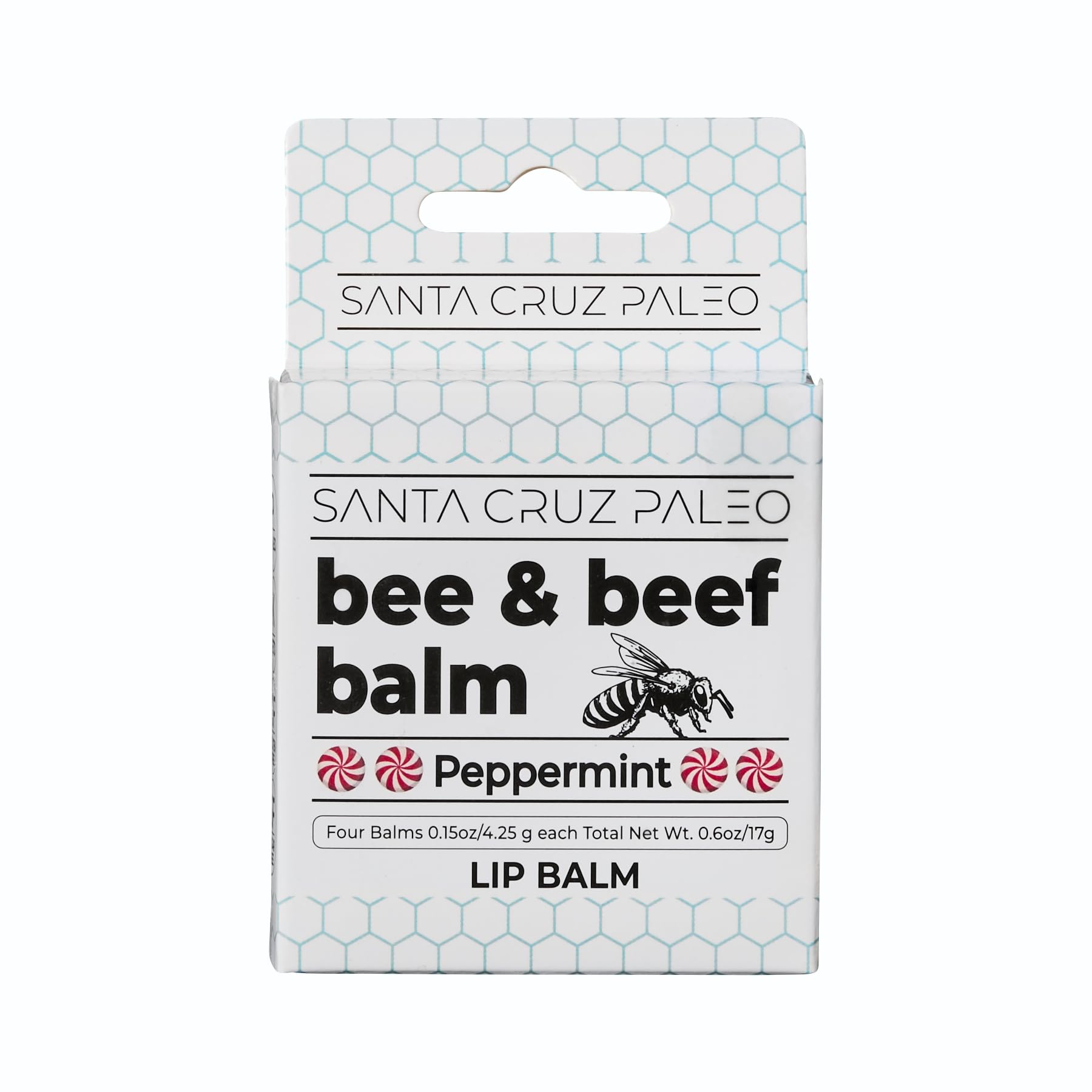 Bálsamo labial Santa Cruz Paleo pack 4 barras para hidratación diaria.