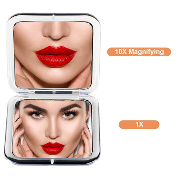 Santoo, espejo de maquillaje plegable 1x para uso diario