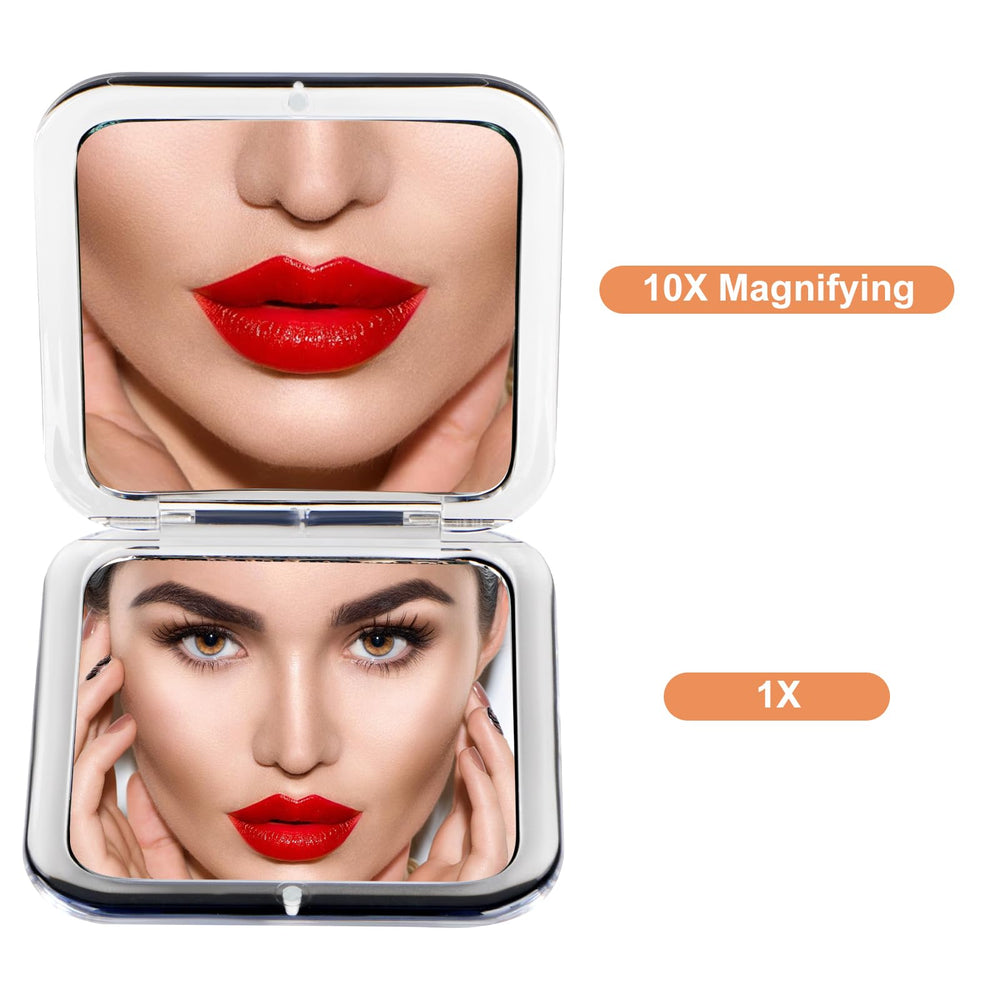 Santoo, espejo de maquillaje plegable 1x para uso diario