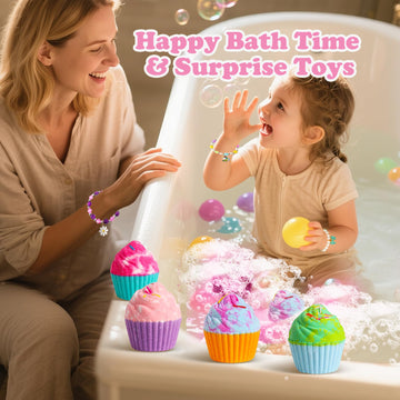 Santrela bombas de baño diseño cupcake rosa, presentación ideal para regalo