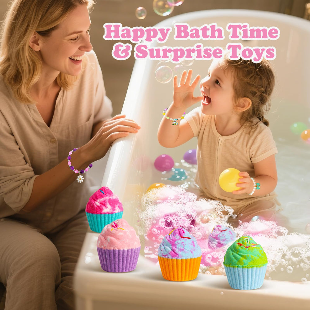 Santrela bombas de baño diseño cupcake rosa, presentación ideal para regalo