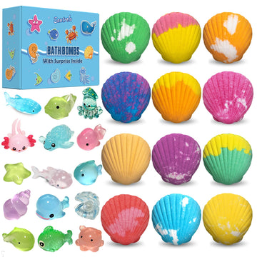 Bombas Santrela para niños con concha sorpresa, diversión misteriosa durante el baño.
