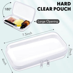 Conjunto de 10 cajas transparentes con etiquetas para ordenar objetos.