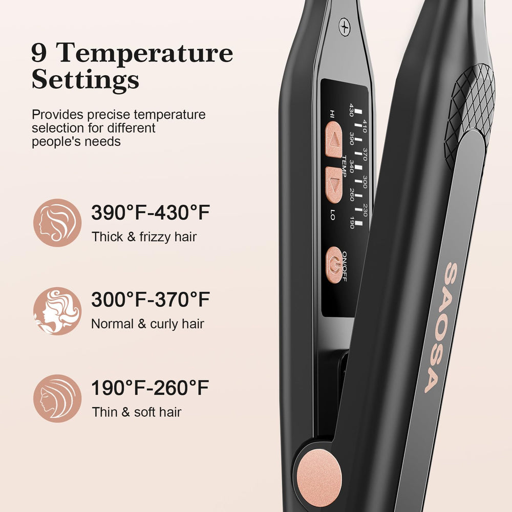 SAOSA placas cerámicas 3D con tourmalina para reducir frizz y brillo suave