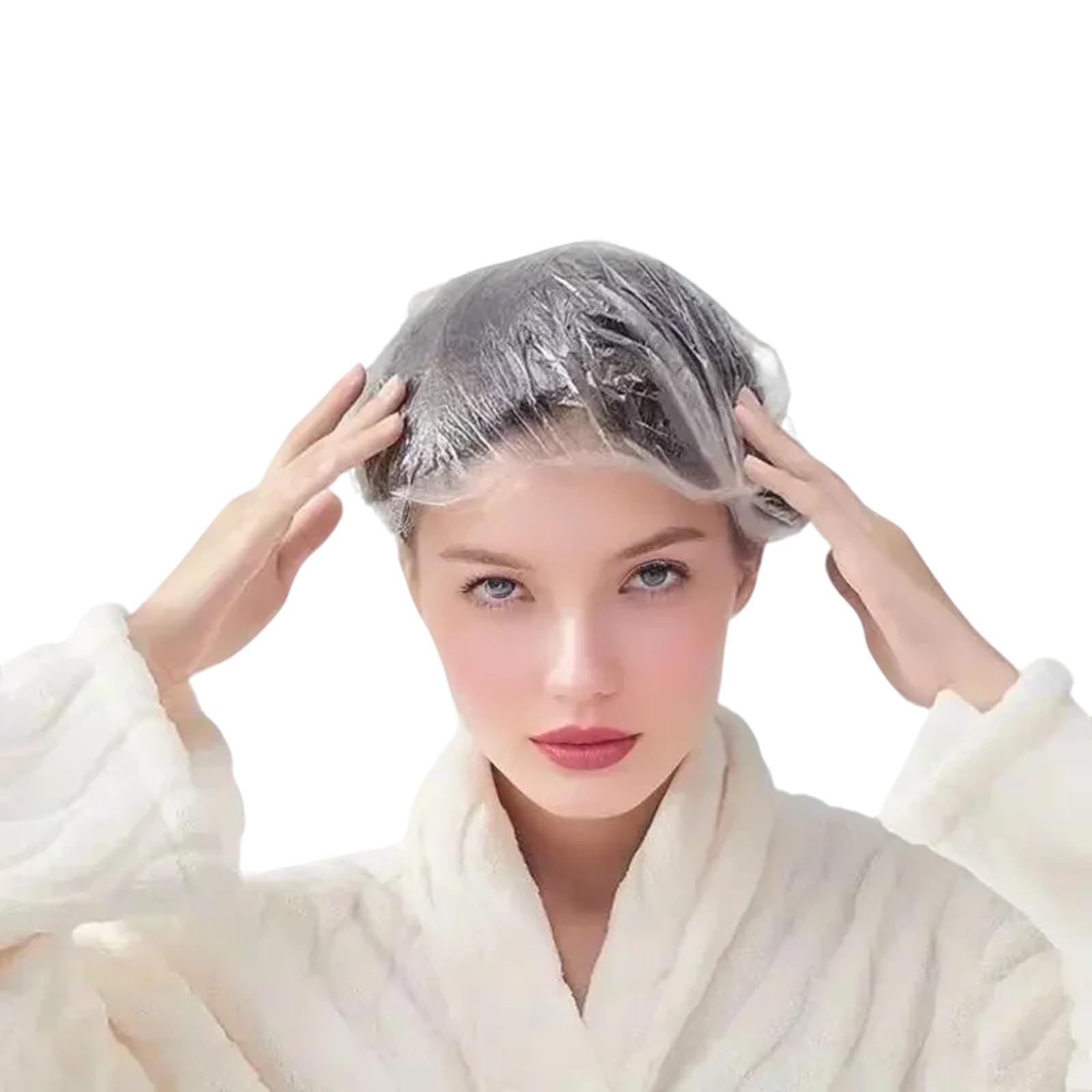 SAOYOAS Gorro ducha descartable transparente protege el cabello del agua.