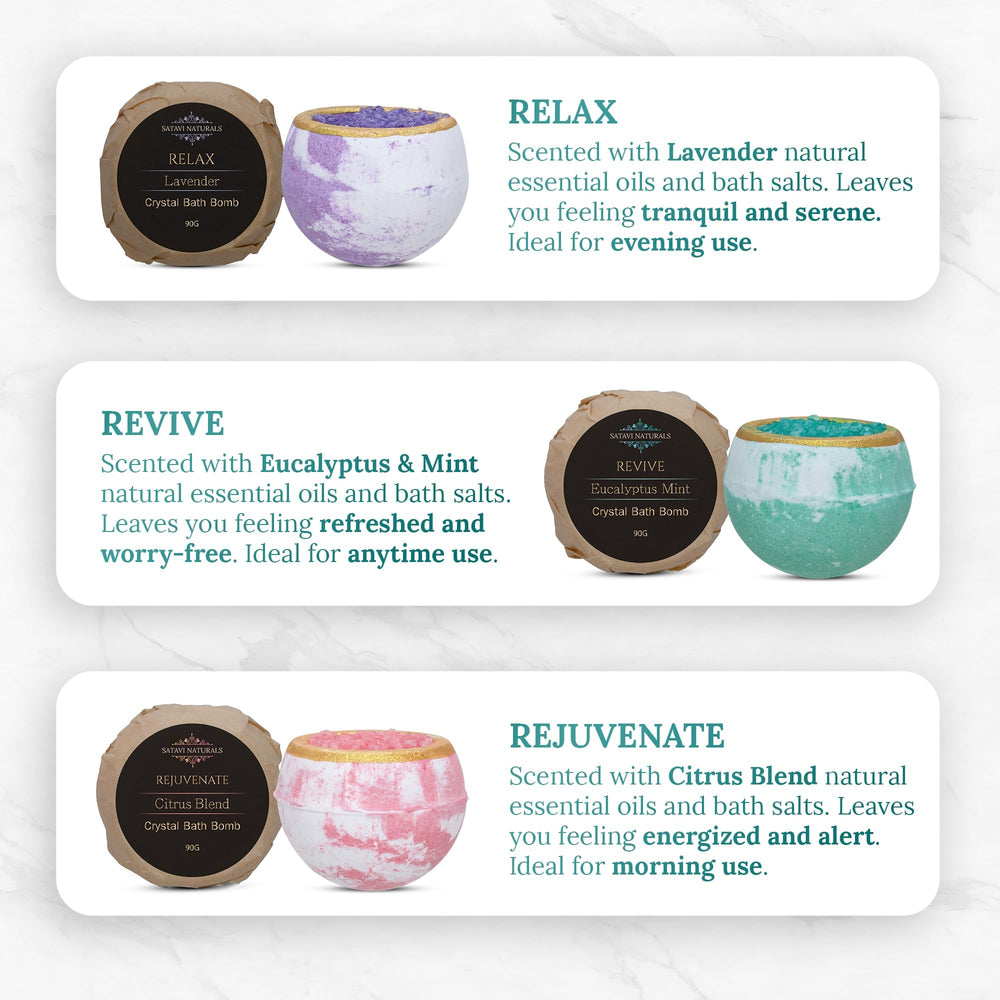 Satavi Naturals emballage coffret bain spa, présentation élégante pour un cadeau.