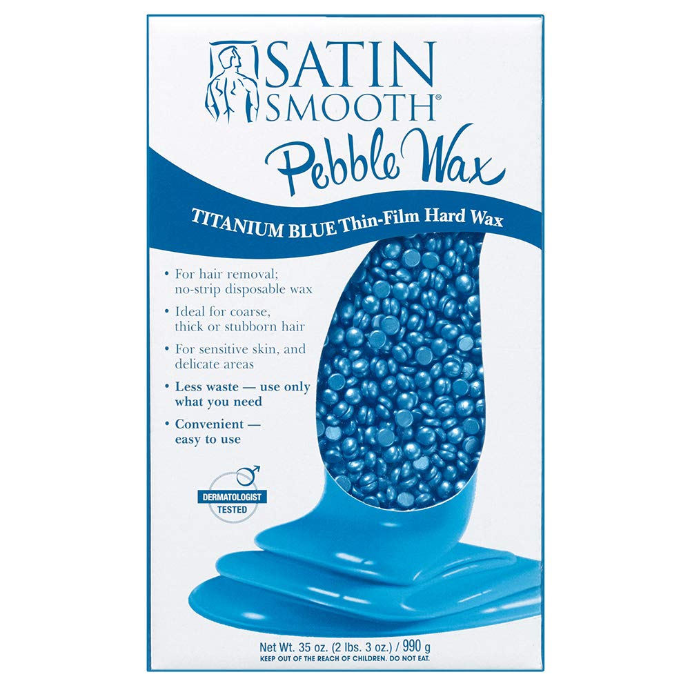 SATIN SMOOTH cera dura azul titanio para depilación eficiente en piel sensible