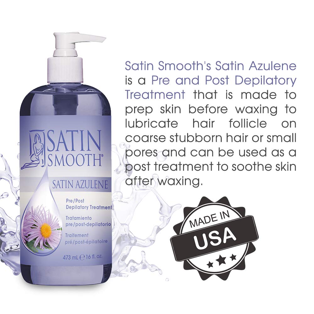 Piel calmada tras depilación gracias a Azulene de SATIN SMOOTH