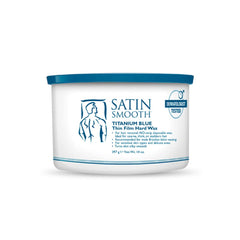 SATIN SMOOTH cera Titanio Azul en empaque, opción sin tira para piel sensible.