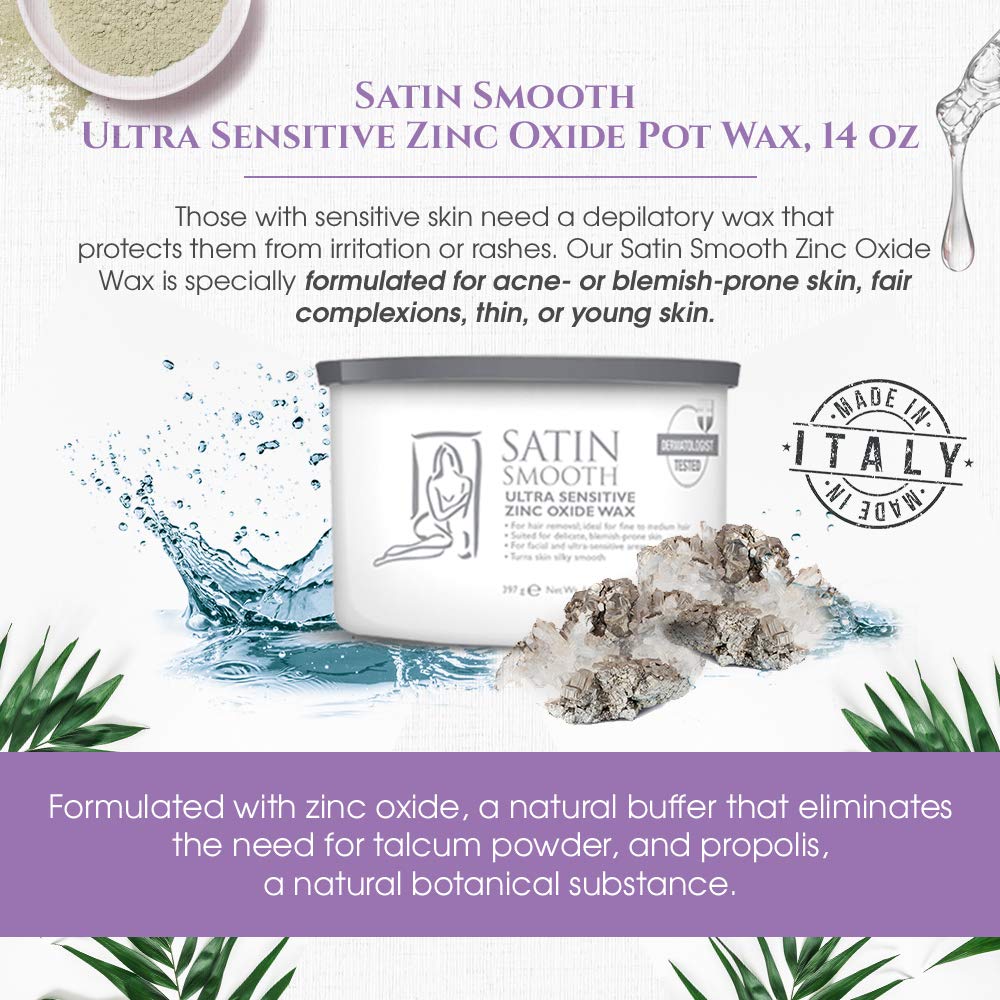 Satinsmooth fórmula con zinc oxide para piel propensa a brotes, depilación cómoda