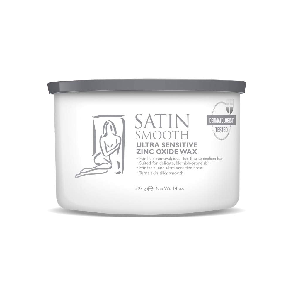 Satinsmooth cera zinc oxide, envase 14 oz para piel sensible sin irritaciones