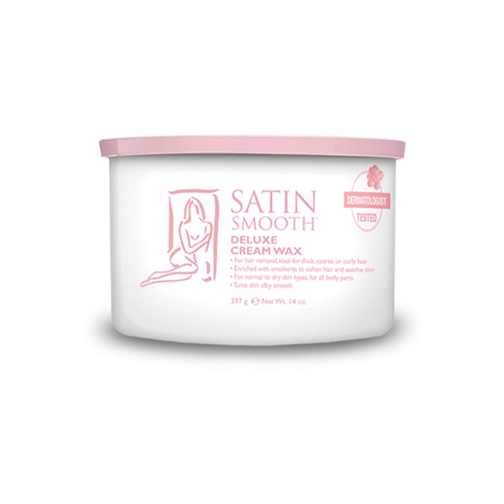 SATIN SMOOTH Deluxe empaque 14oz, ideal para uso profesional en salones.