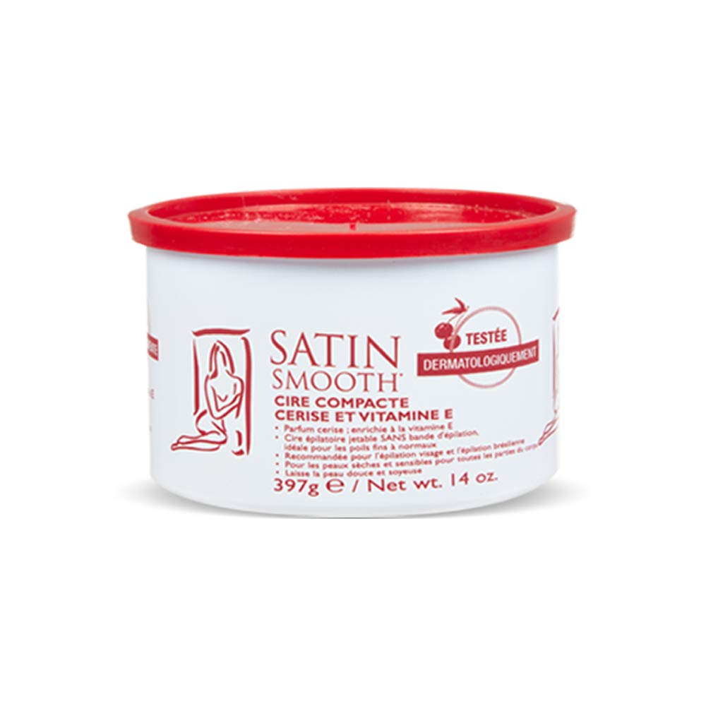 SATIN SMOOTH Cera dura Cereza Salvaje se aplica en áreas grandes para depilación suave
