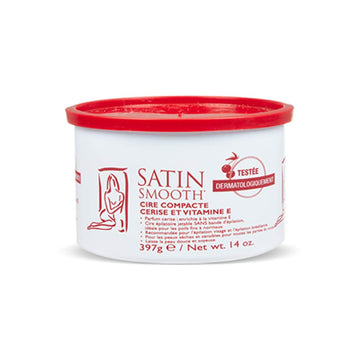 SATIN SMOOTH Cera dura Cereza Salvaje se aplica en áreas grandes para depilación suave