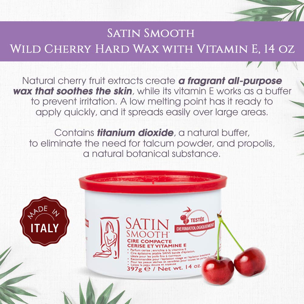 SATIN SMOOTH Cera dura con Vitamina E para piel sensible y cómoda