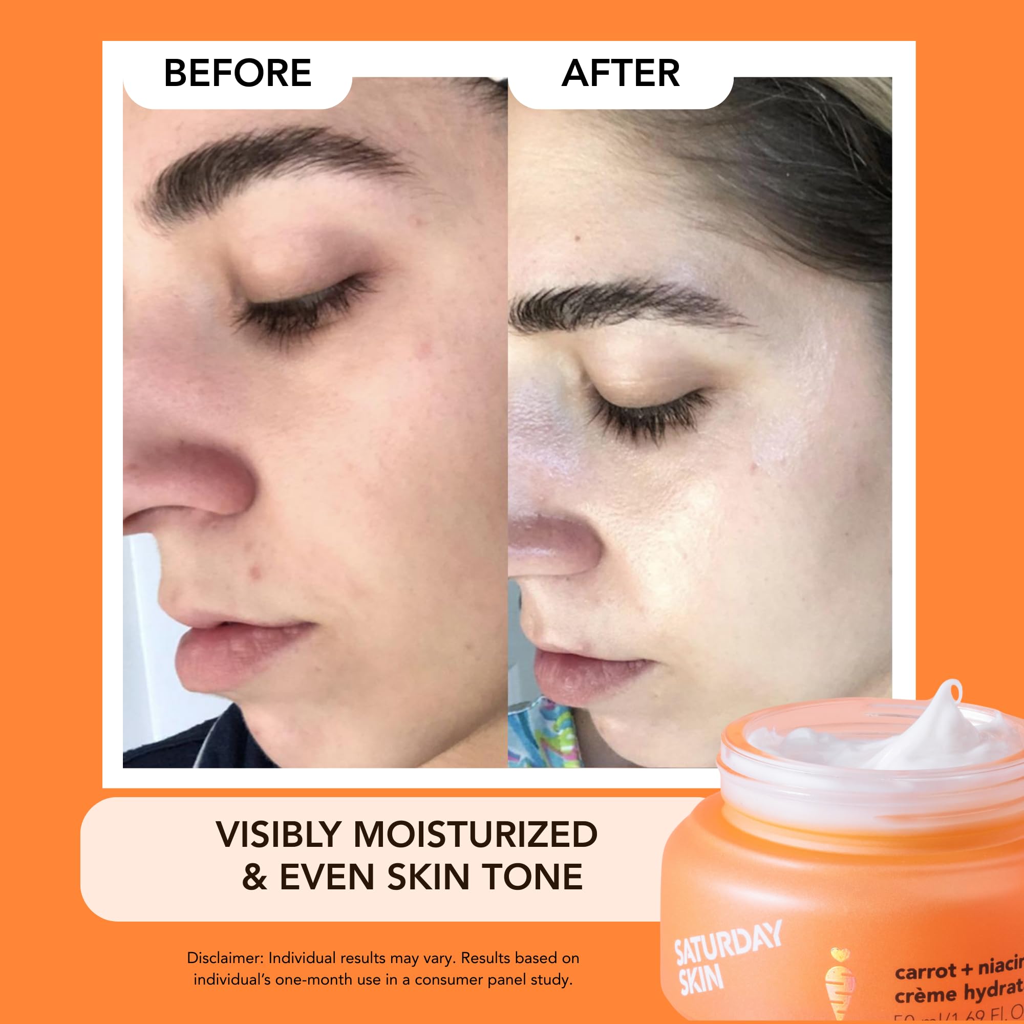 Saturday Skin envase de 48 g con fórmula limpia