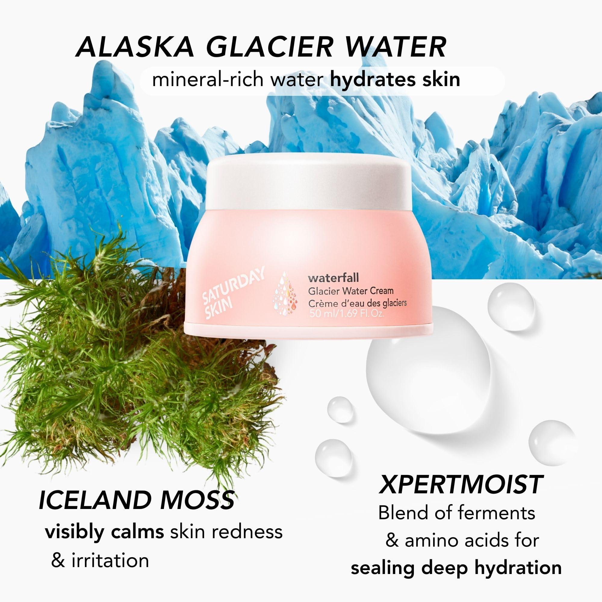 Saturday Skin musgo-islandico-calma irritaciones y reduce rojeces de forma suave.