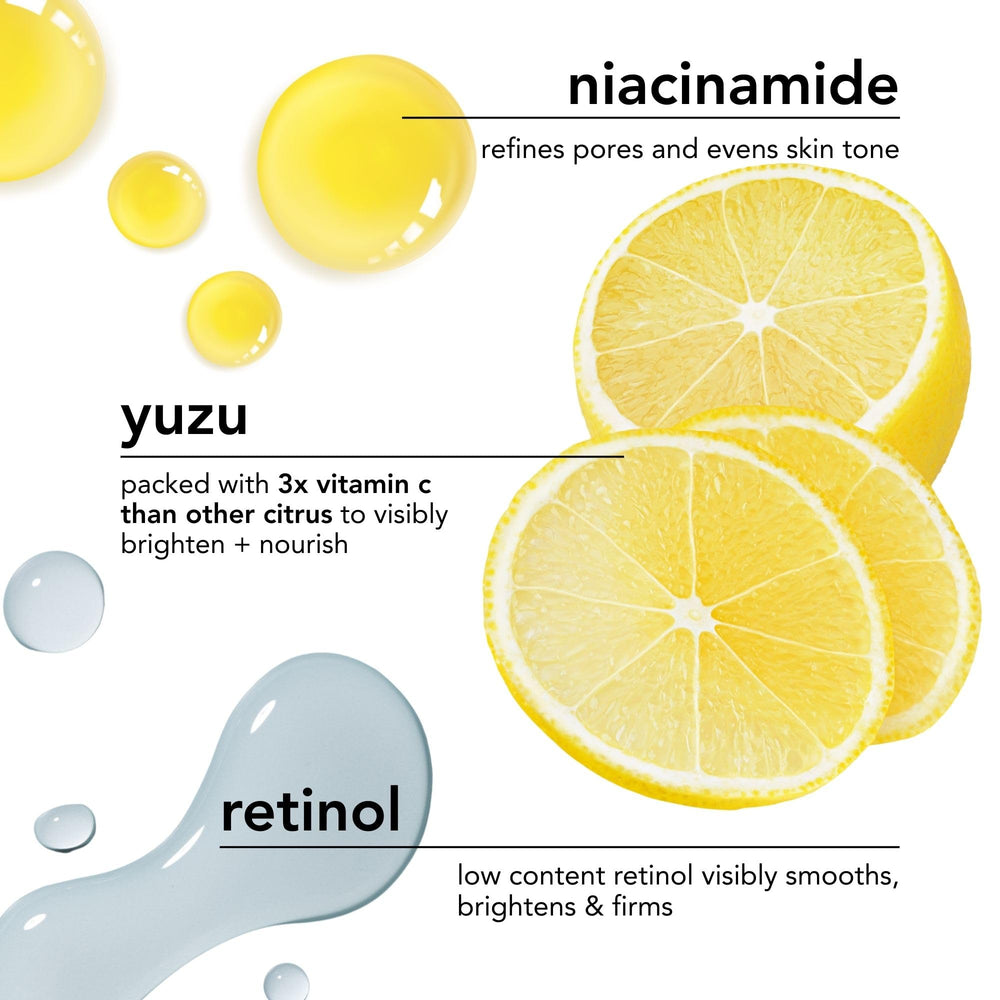 Saturday Skin Yuzu fruta Yuzu ingredientes clave para antioxidantes