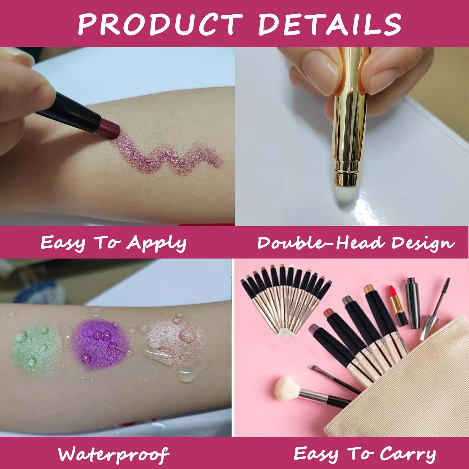SAUBZEAN sombra con pigmento intenso para colores duraderos.