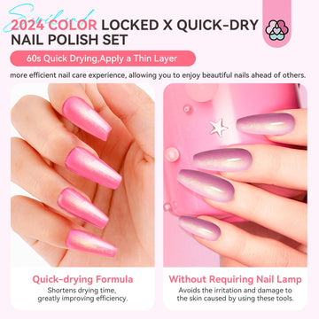 SAVILAND gold shimmer nails add sparkling accent for parties and celebrations.