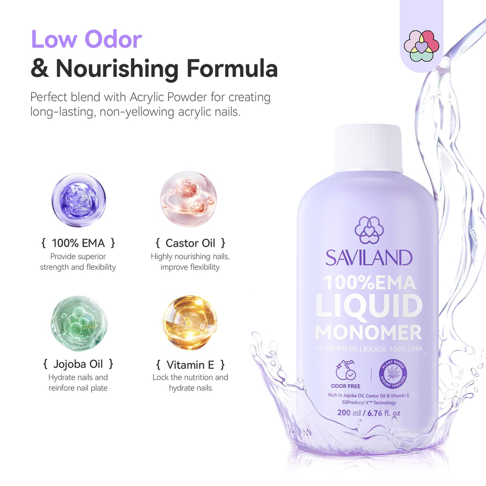 Aceite de jojoba y vitamina E de SAVILAND, cuidado nutritivo para uñas