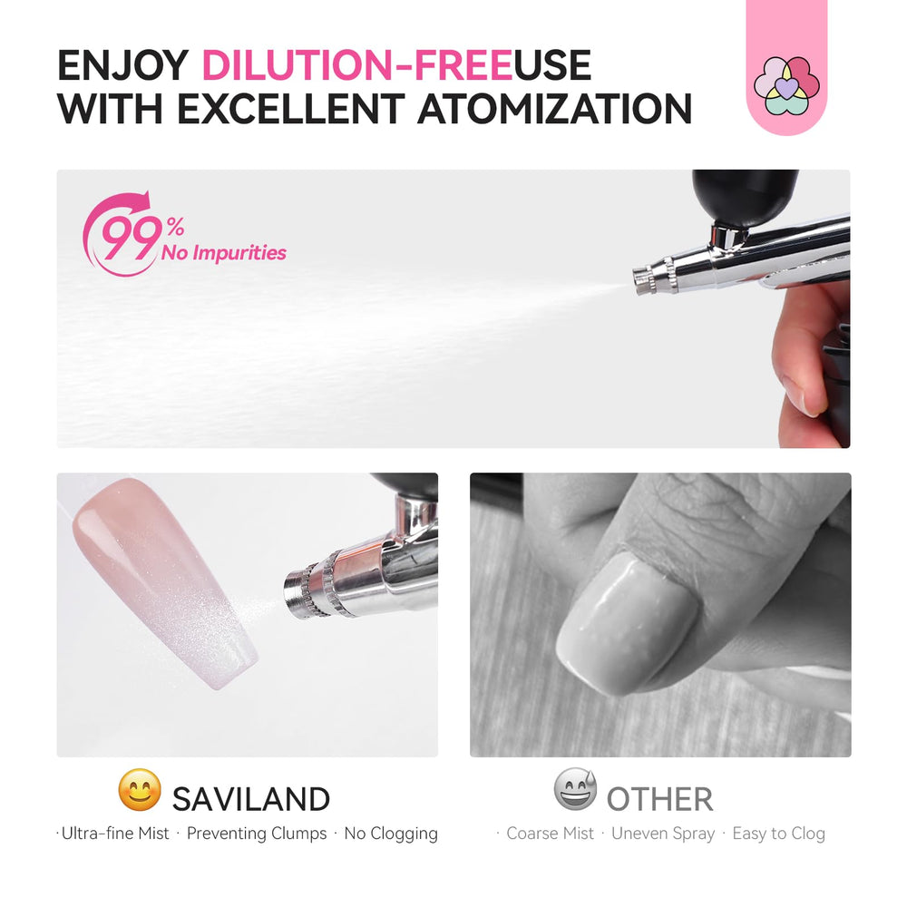 SAVILAND Airbrush Gel, degradados y ombre con acabado suave.